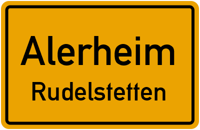 Ortsschild Alerheim Rudelstetten