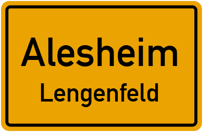 Ortsschild Alesheim Lengenfeld