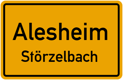 Ortsschild Alesheim Störzelbach