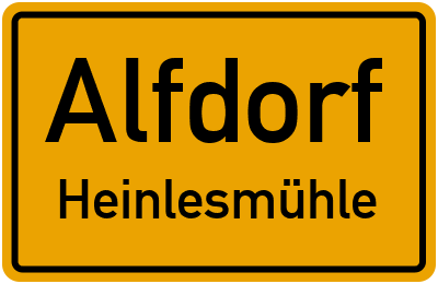 Straßenverzeichnis Alfdorf Heinlesmühle