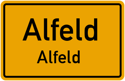 Ortsschild Alfeld Alfeld