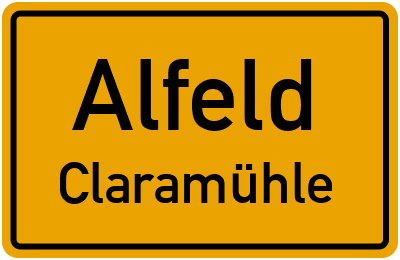 Straßenverzeichnis Alfeld Claramühle
