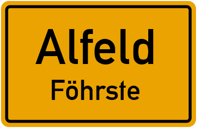 Straßenverzeichnis Alfeld Föhrste