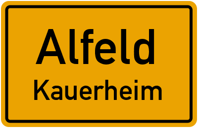 Ortsschild Alfeld Kauerheim