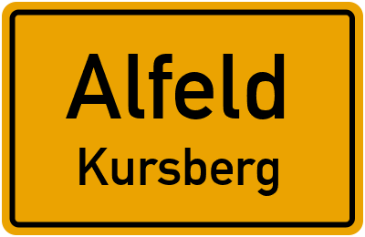 Ortsschild Alfeld Kursberg