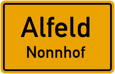 Ortsschild Alfeld Nonnhof