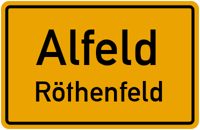 Straßenverzeichnis Alfeld Röthenfeld