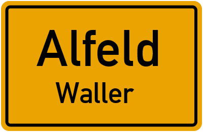 Ortsschild Alfeld Waller