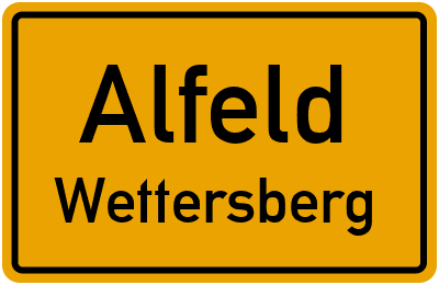 Ortsschild Alfeld Wettersberg