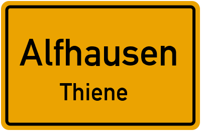 Straßenverzeichnis Alfhausen Thiene