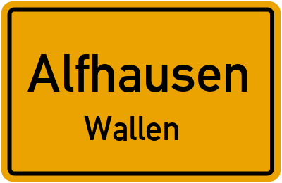 Ortsschild Alfhausen Wallen