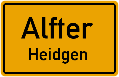 Straßenverzeichnis Alfter Heidgen