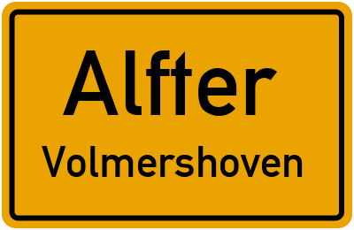 Ortsschild Alfter Volmershoven