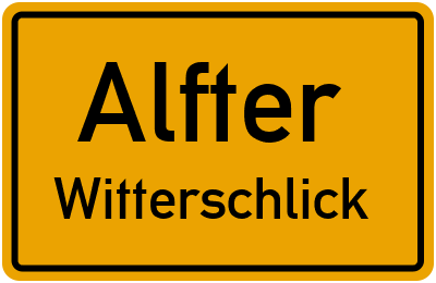 Ortsschild Alfter Witterschlick
