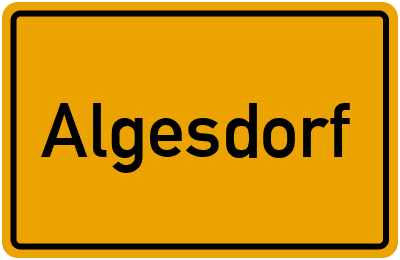 Ortsschild von Algesdorf in Niedersachsen