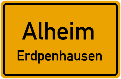Ortsschild Alheim Erdpenhausen