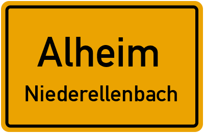 Straßenverzeichnis Alheim Niederellenbach