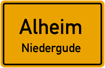 Straßenverzeichnis Alheim Niedergude