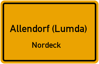 Ortsschild Allendorf (Lumda) Nordeck