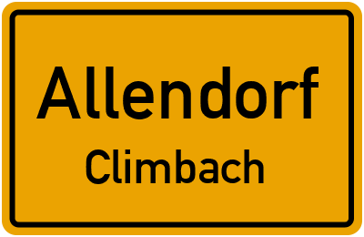 Straßenverzeichnis Allendorf Climbach