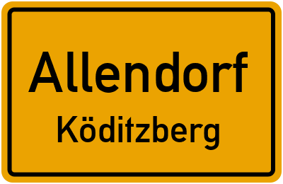 Straßenverzeichnis Allendorf Köditzberg