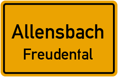 Ortsschild Allensbach Freudental