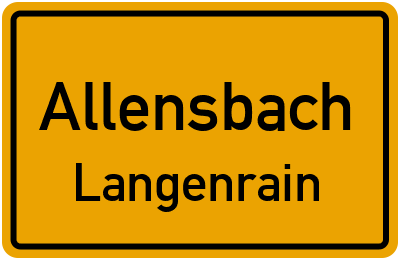Ortsschild Allensbach Langenrain