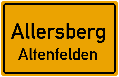 Ortsschild Allersberg Altenfelden