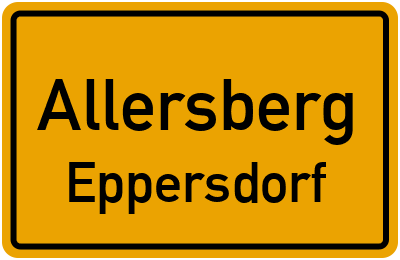 Ortsschild Allersberg Eppersdorf