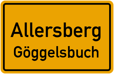 Ortsschild Allersberg Göggelsbuch