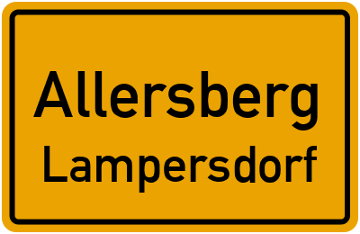 Ortsschild Allersberg Lampersdorf