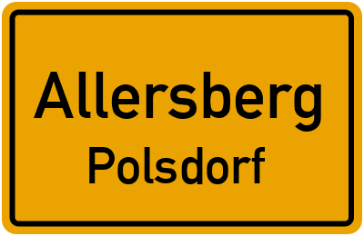 Ortsschild Allersberg Polsdorf