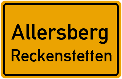 Ortsschild Allersberg Reckenstetten
