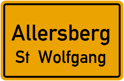 Ortsschild Allersberg St. Wolfgang