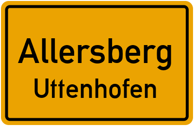 Ortsschild Allersberg Uttenhofen
