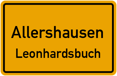 Ortsschild Allershausen Leonhardsbuch