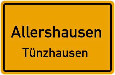 Straßenverzeichnis Allershausen Tünzhausen