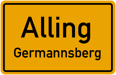 Ortsschild Alling Germannsberg
