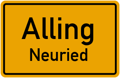 Ortsschild Alling Neuried