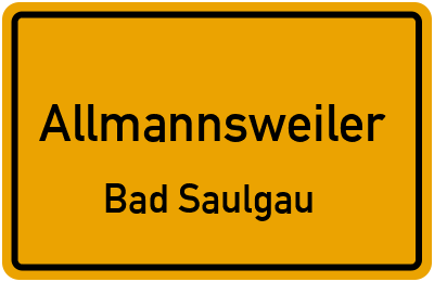 Straßenverzeichnis Allmannsweiler Bad Saulgau