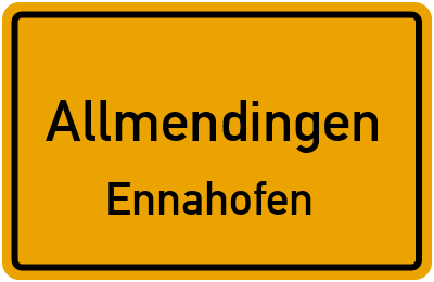 Straßenverzeichnis Allmendingen Ennahofen