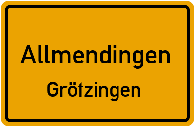 Straßenverzeichnis Allmendingen Grötzingen