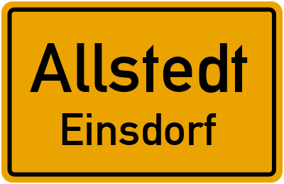 Ortsschild Allstedt Einsdorf