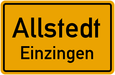 Straßenverzeichnis Allstedt Einzingen