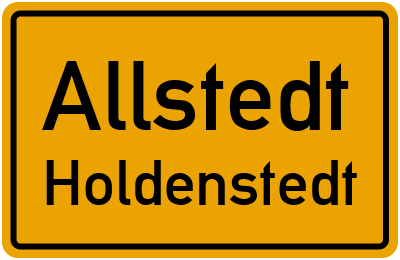 Ortsschild Allstedt Holdenstedt