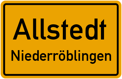 Ortsschild Allstedt Niederröblingen