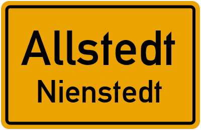 Ortsschild Allstedt Nienstedt