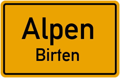 Straßenverzeichnis Alpen Birten