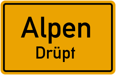 Straßenverzeichnis Alpen Drüpt