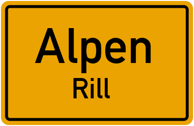 Straßenverzeichnis Alpen Rill